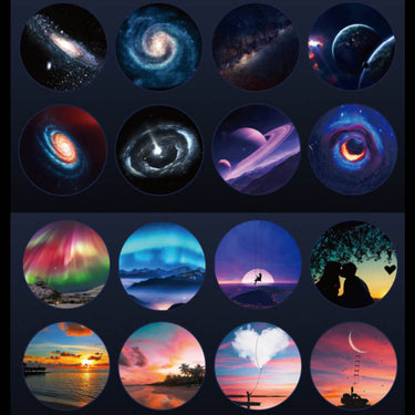 projection LED d'objets spatial sur le mur